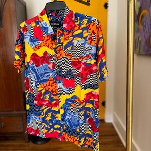 REASON brand Men’s Short Sleeve Shirt SZ M NWT